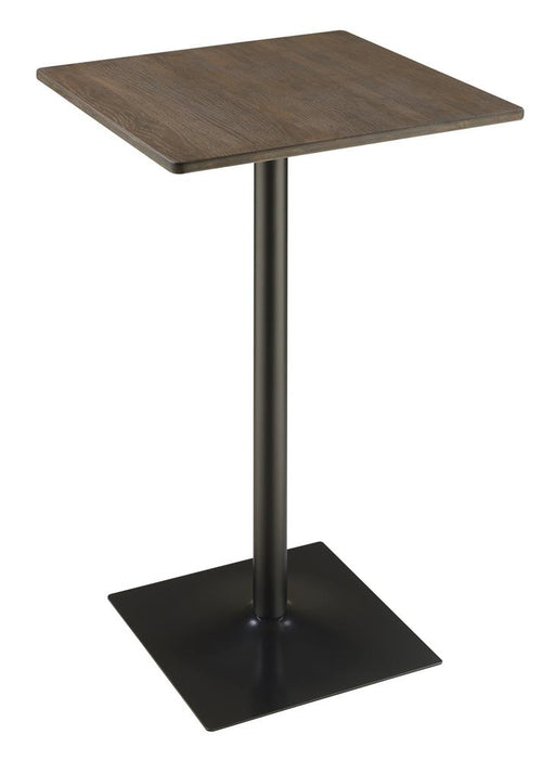 Cavalier Square Bar Table Dark Elm and Matte Black - All Brands Furniture (NJ)