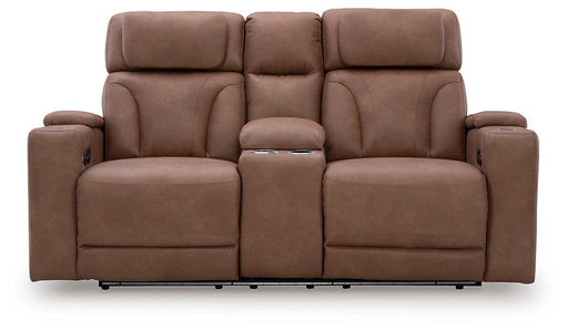Clean-Slate Power Reclining Loveseat with Console - All Brands Furniture (NJ)