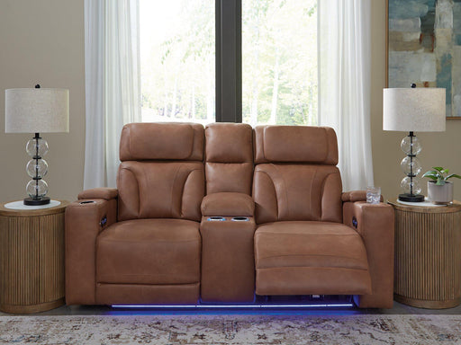 Clean-Slate Power Reclining Loveseat with Console - All Brands Furniture (NJ)