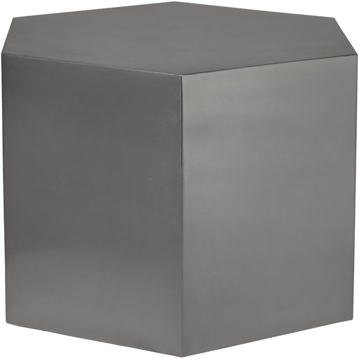 Hexagon Brushed Chrome Coffee Table - All Brands Furniture (NJ)