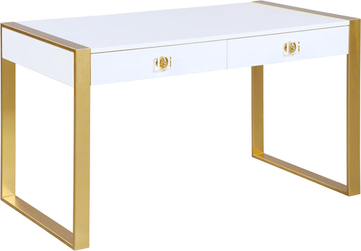 Victoria White / Gold Desk/Console - All Brands Furniture (NJ)