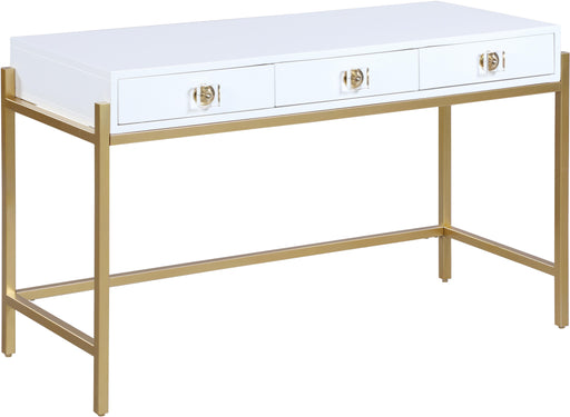 Abigail White / Gold Desk/Console - All Brands Furniture (NJ)