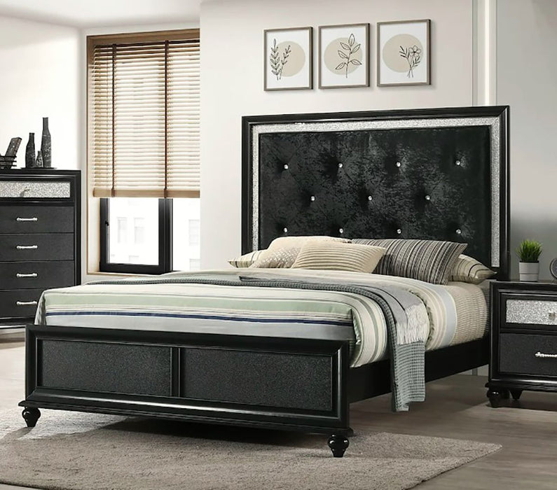 Crown Mark Furniture Lila Full Upholstered Panel Bed in Black B4398-F image