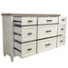 Parker House Americana Modern Bedroom King Platform Bed 2 Nightstands and Dresser with Mirror
