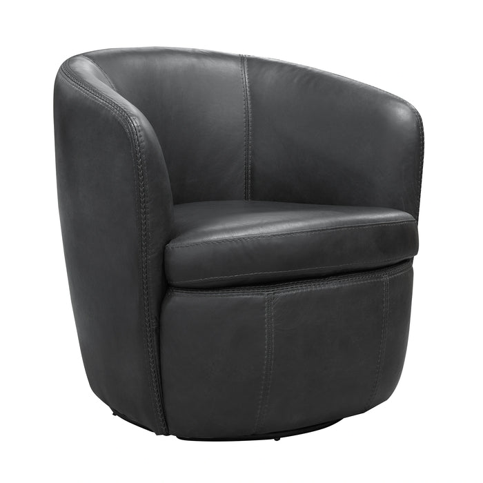 Parker Living Barolo 100% Italian Leather Swivel Club Chair