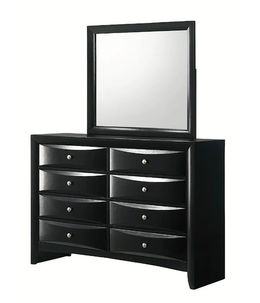 Crown Mark Furniture Fallon Dresser Mirror in Black - All Brands Furniture (NJ)