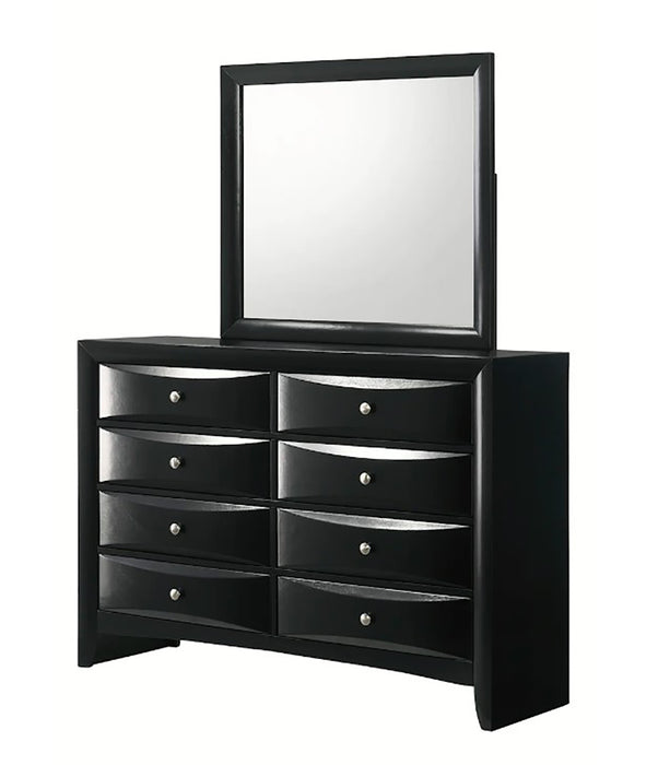 Crown Mark Furniture Fallon Dresser Mirror in Black - All Brands Furniture (NJ)