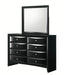 Crown Mark Furniture Fallon Dresser Mirror in Black - All Brands Furniture (NJ)