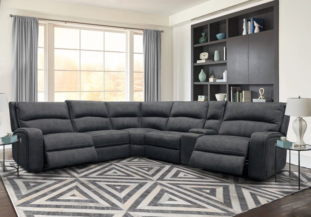 Parker Living Polaris 6 Piece Modular Power Reclining Sectional with Power Adjustable Headrests