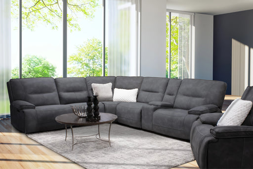 Parker Living Gladiator 6 Piece Modular Power Reclining Sectional with Power Adjustable Headrests