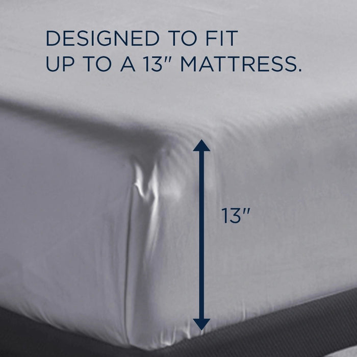 TEMPUR Classic Cotton Sheet Set Sleepy Silver Mist