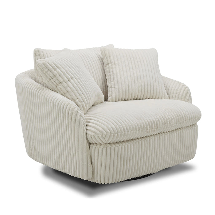 Parker Living Boomer Large Swivel Chair with 2 Toss Pillows Two Pack