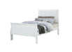 Crown Mark Louis Philip Twin Sleigh Bed in White image