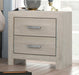 Crown Mark Furniture Jaylen 2 Drawer Nightstand in Gray - All Brands Furniture (NJ)