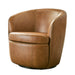 Parker Living Barolo 100% Italian Leather Swivel Club Chair
