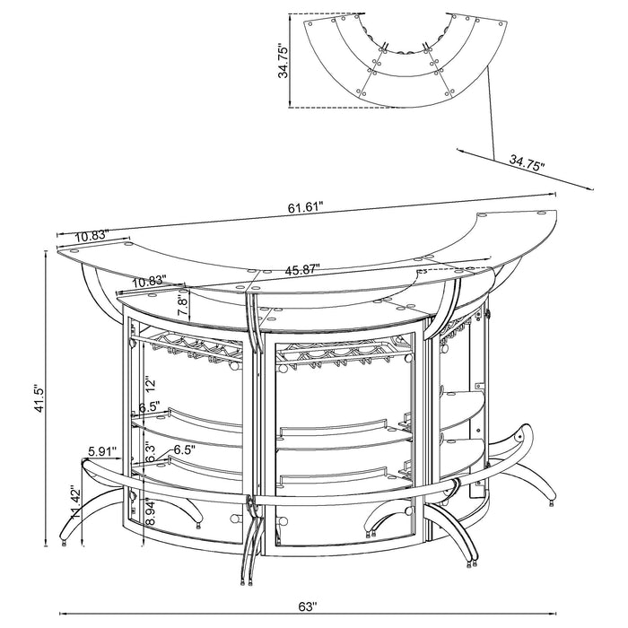 Dallas Home Bar - All Brands Furniture (NJ)