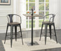 Cavalier 3-piece Square Bar Table Set Dark Elm and Black - All Brands Furniture (NJ)