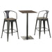 Cavalier 3-piece Square Bar Table Set Dark Elm and Black - All Brands Furniture (NJ)