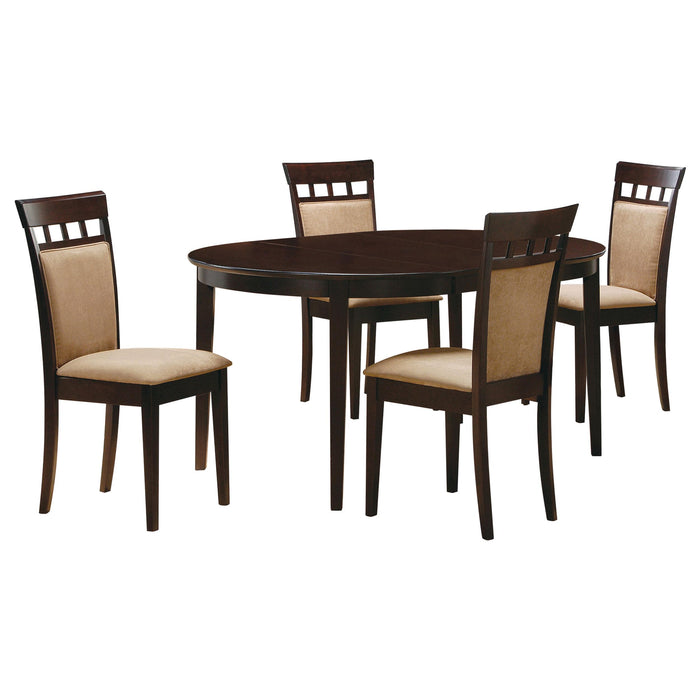 Gabriel 5-piece Extension Leaf Dining Table Set Cappuccino - All Brands Furniture (NJ)