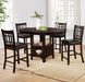 Lavon 5-piece Counter Height Dining Room Set Espresso and Black image