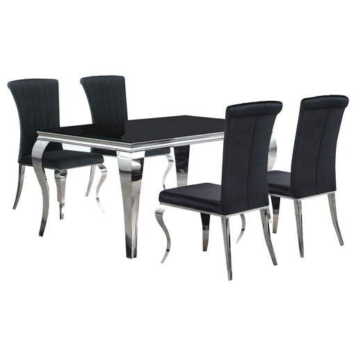 Carone 5 Pc Dining Sets Black - All Brands Furniture (NJ)