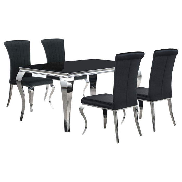 Carone 5 Pc Dining Sets Black - All Brands Furniture (NJ)