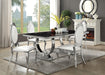 Antoine Rectangular Glass Top Dining Set Chrome - All Brands Furniture (NJ)