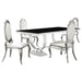 Antoine Rectangular Glass Top Dining Set Chrome - All Brands Furniture (NJ)