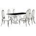 Antoine Rectangular Glass Top Dining Set Chrome - All Brands Furniture (NJ)