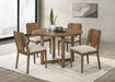 Crestmore 5-piece 46-inch Round Wood Dining Table Set Walnut - All Brands Furniture (NJ)