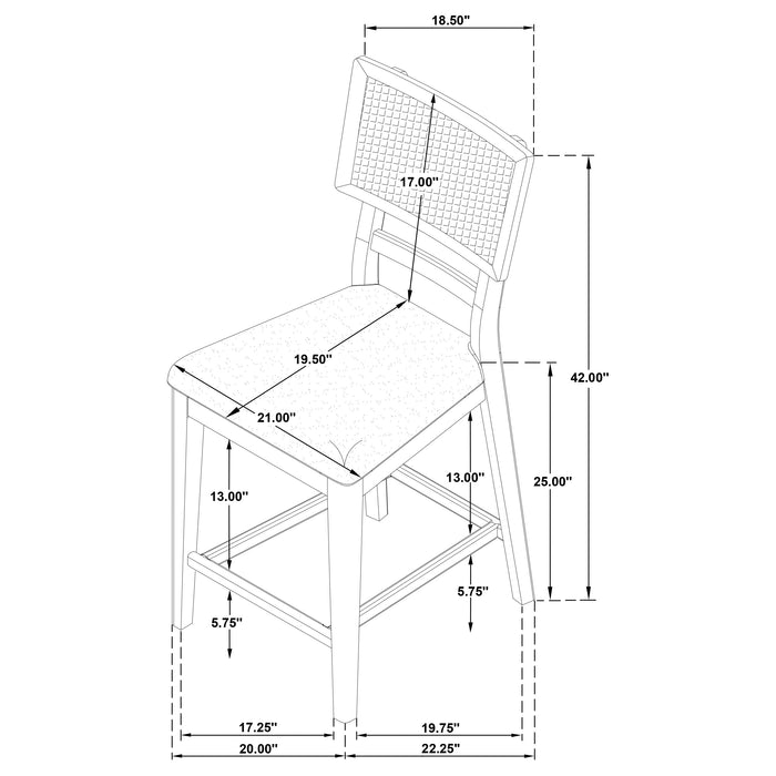 Kailani 8 Pc Counter Height Dining Set - All Brands Furniture (NJ)