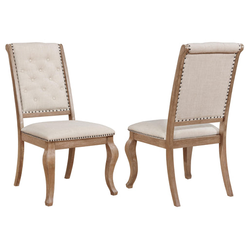 Brockway Tufted Side Chairs Cream and Barley Brown (Set of 2) image