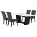 Sherry Rectangular Marble Top Dining Table set - All Brands Furniture (NJ)