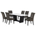 Sherry Rectangular Marble Top Dining Table set - All Brands Furniture (NJ)