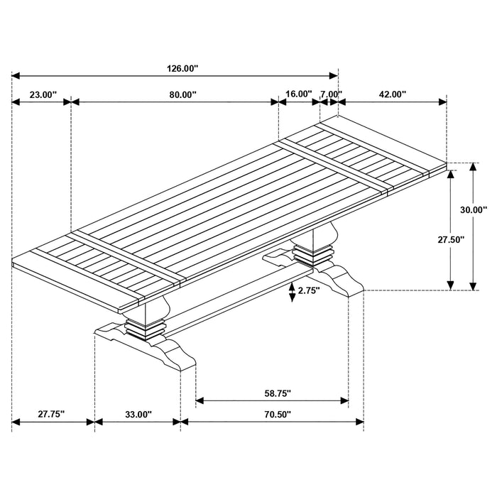 Florence Extension Dining Table - All Brands Furniture (NJ)