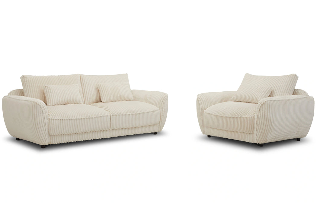 Parker Living Utopia - Mega Ivory 2 Seat Sofa with Lumbar Pillow