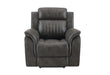U8517 Grey Reclining Sofa/Console Reclining Loveseat
