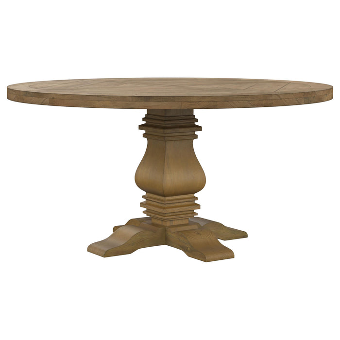 Florence 5-piece Round Dining Table Set Rustic Honey - All Brands Furniture (NJ)