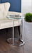 Kyle Oval Snack Table Chrome and Clear - All Brands Furniture (NJ)