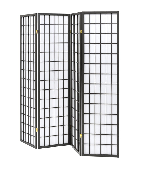 Roberto 4-panel Folding Screen Dark Grey and White - All Brands Furniture (NJ)
