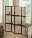 Iggy 4-panel Folding Screen with Removable Shelves Tan and Cappuccino - All Brands Furniture (NJ)