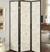 Felice 3-panel French Script Print Folding Screen Espresso - All Brands Furniture (NJ)