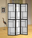 Damis 3-panel Folding Floor Screen Black and White - All Brands Furniture (NJ)