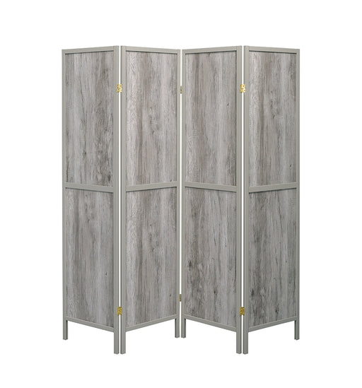 Deepika 4-panel Folding Screen Grey Driftwood - All Brands Furniture (NJ)