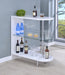Adolfo 3-tier Bar Table Glossy White and Clear - All Brands Furniture (NJ)