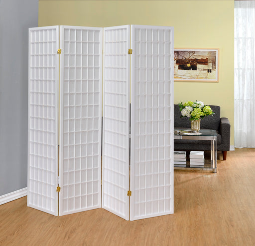 Roberto 4-panel Folding Screen White - All Brands Furniture (NJ)