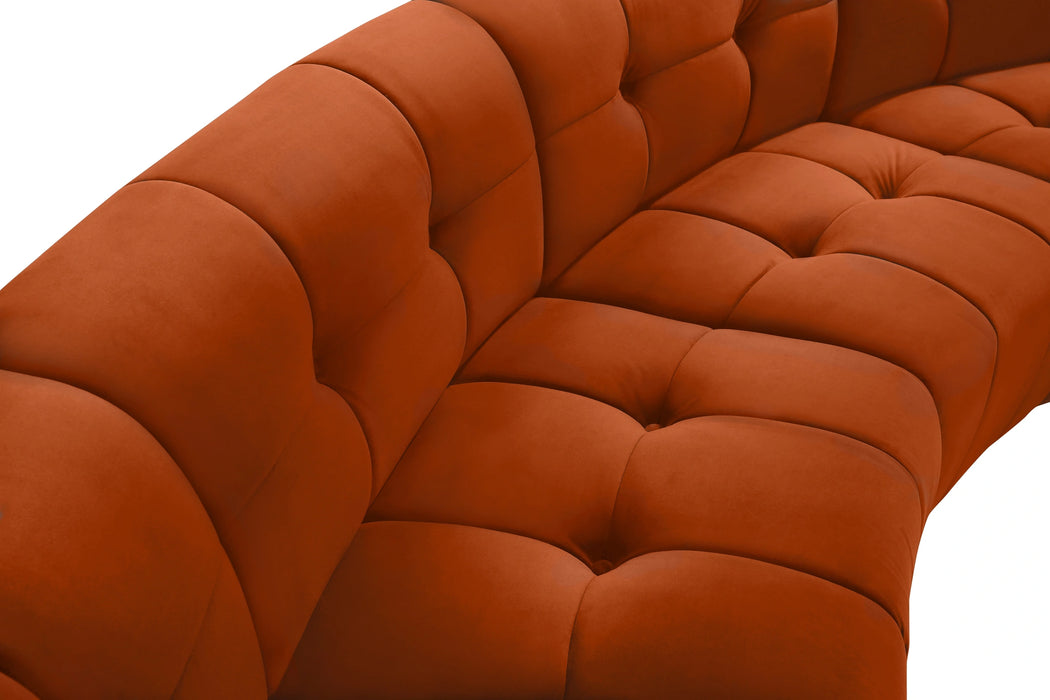 Limitless Cognac Velvet 3pc. Modular Sectional