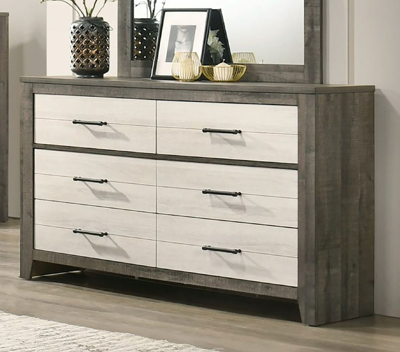 Crown Mark Furniture Rhett 6 Drawer Dresser in Gray - All Brands Furniture (NJ)