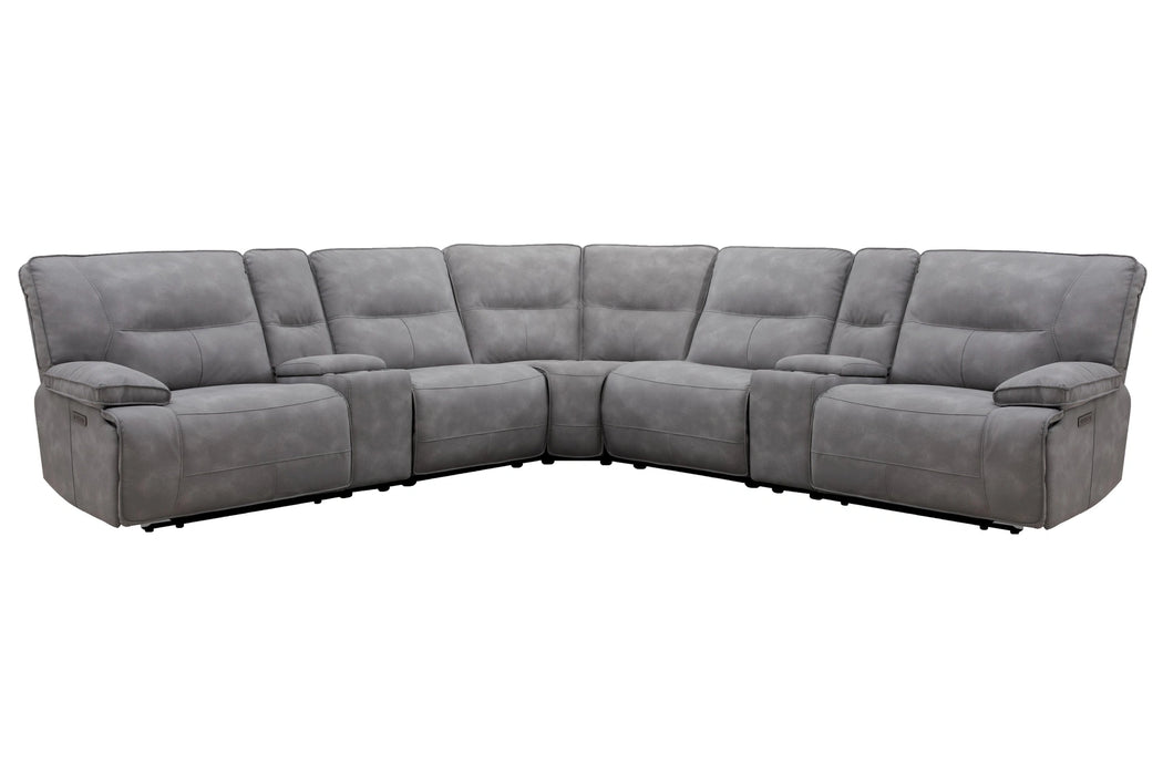 Parker Living Gladiator 7 Piece Modular Power Zero Gravity Reclining Sectional with Power Adjustable Headrests
