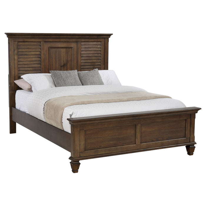 Franco Eastern King & Queen Panel Bed Antique White & Oak - All Brands Furniture (NJ)